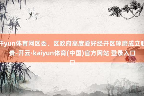 开yun体育网区委、区政府高度爱好经开区琢磨成立职责-开云·kaiyun体育(中国)官方网站 登录入口