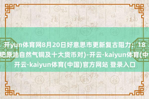 开yun体育网8月20日好意思市更新复古阻力：18品种复古阻力(金银铂钯原油自然气铜及十大货币对)-开云·kaiyun体育(中国)官方网站 登录入口