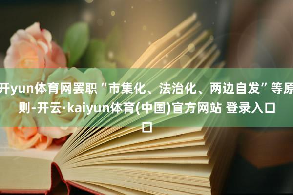 开yun体育网罢职“市集化、法治化、两边自发”等原则-开云·kaiyun体育(中国)官方网站 登录入口